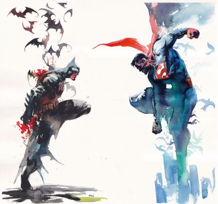 Ito Batman vs Superman 17x16” Limited Edition Giclee | Kirby’s Comic Art