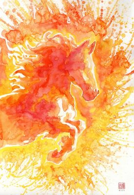 David Mack | The Year of the Horse Illustration Painting 1 | Kirby’s Comic Art