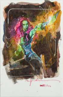 Bill Sienkiewicz | * NEW*GAMORA GUARDIANS OF THE GALAXY Mixed Media | Black Line Fever