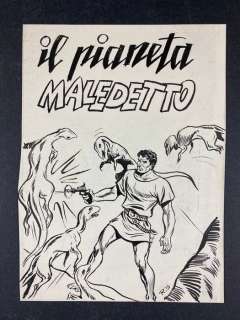 Raul Buzzelli - originale di copertina "Il pianeta maledetto" - Loose page - (1959) | Catawiki