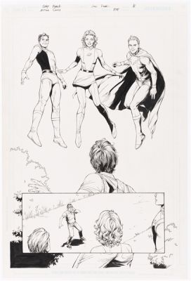 ACTION COMICS #858 DECEMBER 2007 ORIGINAL ART PAGE SPLASH BY GARY FRANK (LEGION OF SUPER-HEROES). | Hake’s