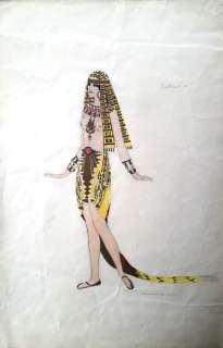 Umberto Brunelleschi - Principessa Egiziana - Illustrazione originale per Musical Parigino - Firmata - Loose page | Catawiki