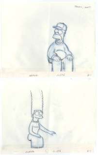 20th Century Fox Television - Original Production drawings - The Simpsons - Homer & Marge - original drawing - (2000) | Catawiki