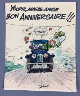 Sophie - Dédicace originale en couleur Zoé & Pipette - (1987) | Catawiki