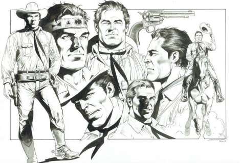 Tex - Lozzi - illustrazione originale cm 29x45 - Loose page | Catawiki