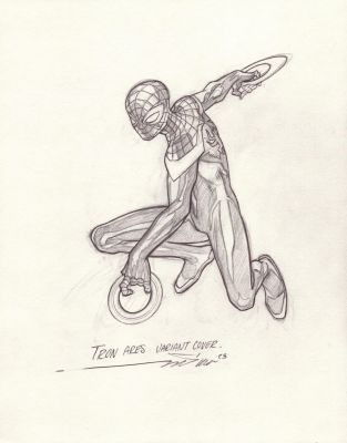 Miles Morales Tron Cover Art Prelim Paco Medina | Comix Art Studio