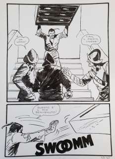 Milo Manara, Jolanda n. 43 - Planche originale pag. 40 - Loose page - (1972) | Catawiki