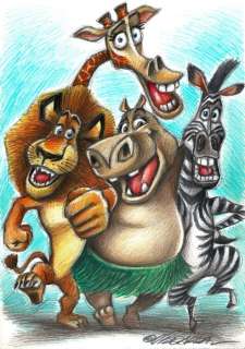 Madagascar Family - Original Drawing - Vizcarra, Joan - Original Art | Catawiki
