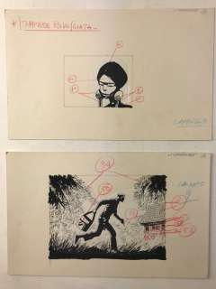 Hugo Pratt - Cangaceiros - coppia di esecutivi di stampa - Loose page | Catawiki