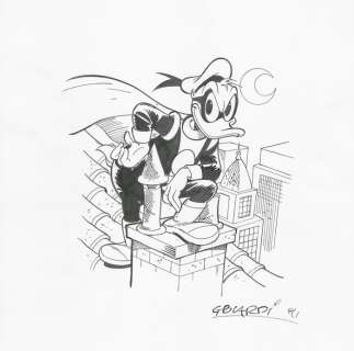 Topolino # 1868 - G.B. Carpi - cover originale "Torna Paperinik" - Loose page - (1991) | Catawiki