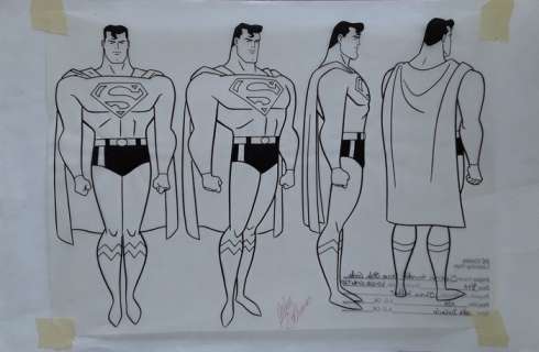 Superman - Model Sheet from the animated series | Catawiki