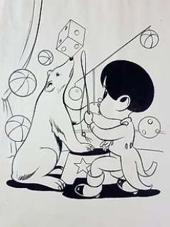 Zenobio Baggioli - Originale di Copertina "Lello Kid" - Loose page - First edition - (1956)