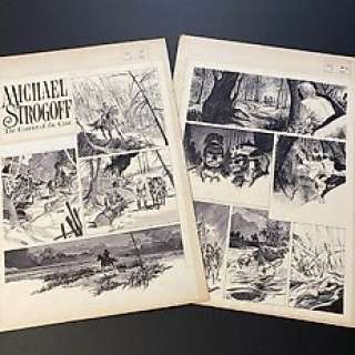 Font, Alfonso - 2 original pages (p.1) + (p.2) Michael Strogoff - In The Hands of The Tartars - Look and Learn 590 - (1973)