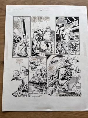 2000ad Original Comic Art - Sam Slade Robo-Hunter - By Artist Ian Gibson.