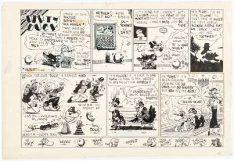 London, Bobby - Bobby London National Lampoon Magazine Complete Half-Page "Dirty Duck" Story Original Art (NatLamp, 1973)....