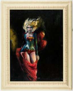 Artist, Unknown - Mielan Zebrowski - Supergirl Painting Original Art (undated)....