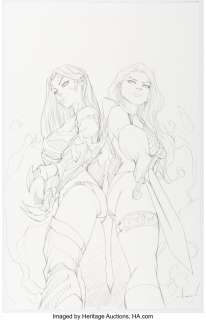 Garza, Alé | Alé Garza Witchblade/Red Sonja #5 Cover Original Art (Dynamite, 2012).... | Heritage