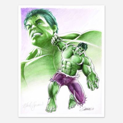 Mark Sparacio - Lot 362 - Hulk Watercolor Painting
