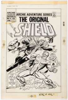 Dick Ayers Shield #5 Unpublished Cover Original Art (Archie, 1984). | Heritage