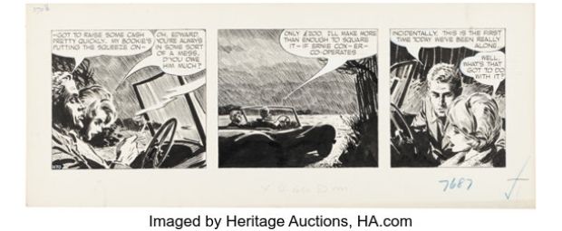 David Wright Carol Day #1170 Daily Comic Strip Original Art (London Daily Mail, 1960). | Heritage