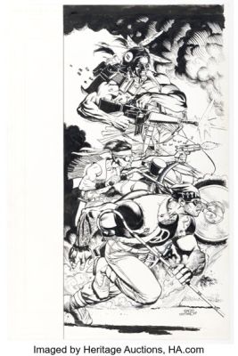 Rags Morales Geomancer #5 Turok Cover Original Art (Valiant, 1995). | Heritage