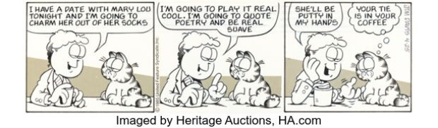 Jim Davis Garfield Daily Comic Strip Original Art dated 4-25-85 (United Feature Syndicate, 1985). | Heritage