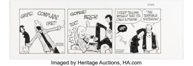 Jerry Scott and Jim Borgman Zits Daily Comic Strip Original Art dated 2-1-12 (King Features Syndicate, 2012). | Heritage