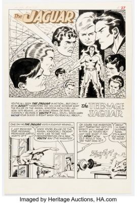 John Giunta Adventures of the Jaguar #14 Complete 5-Page Story Original Art (Archie, 1963). (Total: 5 Original Art) | Heritage