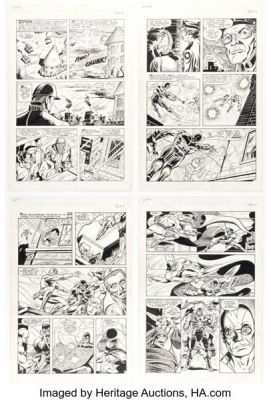 Dick Ayers and Archie Artist The Fly #11 Unpublished Story Pages Original Art Group of 4 (Archie, c. 1984). (Total: 4 Original Art) | Heritage