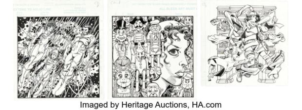 George Pérez X-Men and the Avengers: Gama Quest Book One Chapter Illustrations Original Art Group of 3 (Berkley/Marvel, 1999). (Total: 3 Original Art) | Heritage