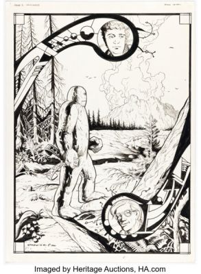 Paul Chadwick Concrete #2 Back Cover Original Art (Dark Horse, 1987). | Heritage