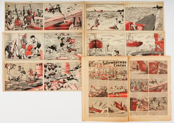 Shipwrecked Circus five original artworks (1957) by Paddy Brennan,… | Comic Book Auctions ltd