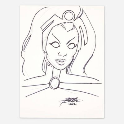George Pérez | Storm Original Art Illustration (2012) | Landry Pop Auctions