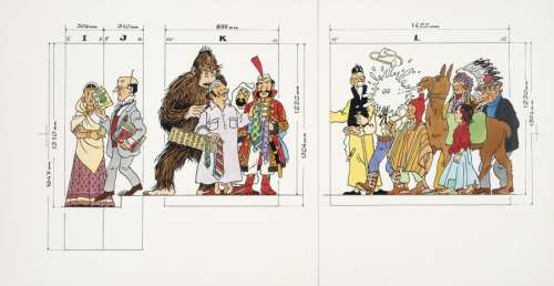 Hergé (Georges Remi Dit) Et Studios 1907-1983 Fresque de La Francité Encre de Chine Et Encres de Couleur Pour Le Dessin Prépa... | Fresque de la francité | Artcurial