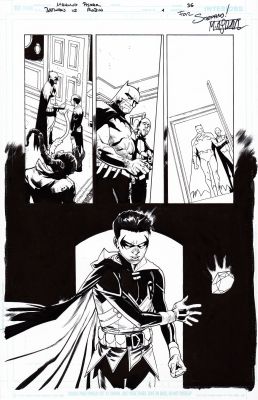 Asrar Mahmud | Batman vs. Robin #1 p.364 | Tavole Originali