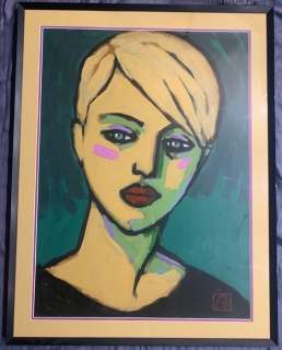 GÃ¶tting - Peinture grand format - Visage | Catawiki