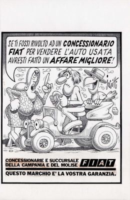 Benito Jacovitti | Pubblicità Concessionario Fiat: Affare migliore | Tavole Originali