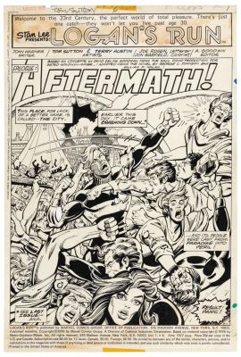 Lot 559 - [Original Comic Art] TOM SUTTON and TERRY AUSTIN * LOGAN’S RUN No. 6, Page 1 * Signed by Sutton | PBA Galleries