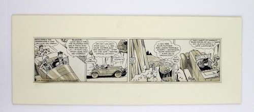 Early "Blondie" Comic Strip, July 7, 1931, Dagwood and Blondie Try to Get Married! Original Art | University Archives