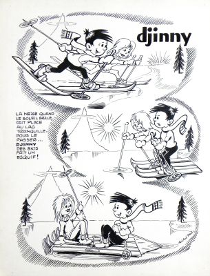 » Skis » – Michel-Paul Giroud | « Djinny » – Planche Originale | Zic et Bul