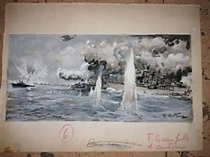 Ugo Matania - illustrazione originale - Loose page