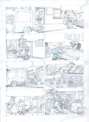 Donald Duck – Comic Page Storyboard Sketch | Corner4art