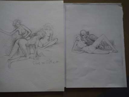 Erich von GÃ¶tha - 2x Dessin original - Janice - Format (2x): Â± 20.7 x 29 cm et 32.x 24 cm | Catawiki