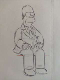 The Simpsons - Original Animation Art drawing - Homer - First edition | Catawiki