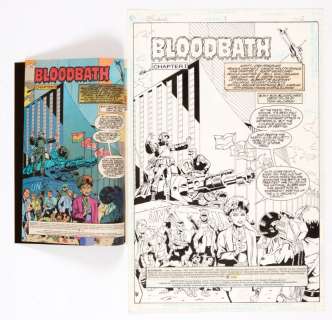 Bloodbath #1 original splash page and page 18 artworks (1993) by Agop… | Comic Book Auctions ltd