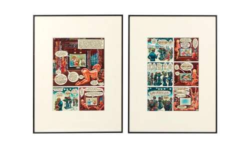 Playboy | Elder and Kurtzman January 1966 "Little Annie Fanny" 3-Panel Comic Strip Illustration | Julien’s