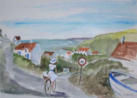 Etude pour huile - Aquarelle/gouache originale - Recherche pour la première affiche des Deux-Caps | Catawiki