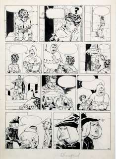 Cuvelier | Flamme d’argent, planche n°28 Ã  l’encre … | Banque Dessinée