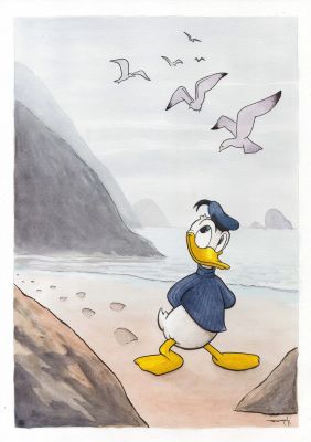 Donald Duck by the Seaside | Corner4art