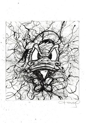 Donald Duck – Inspired by Jackson Pollock | Corner4art